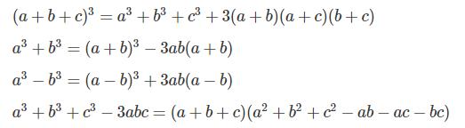 Hằng đẳng thức bậc 3 mở rộng