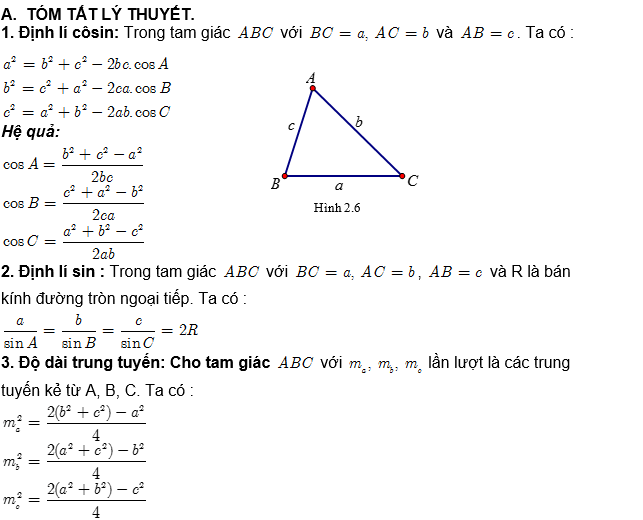 Hệ thức lượng trong tam giác thường.